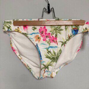 NWT Old Navy Tropical Floral Bikini Bottoms Size M Liner Intact Swimwear Beach P